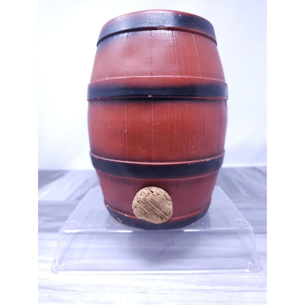 Coin Bank "For a‎ Rainy Day" Barrel Piggy Bank Complete with Cork Vintage 1950's - Picture 3 of 6